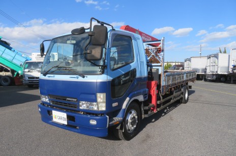 三菱　増トンクレーン付　ユニック　5段　ラジコン　フックイン　240ps　6速