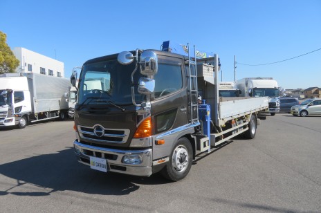 日野　増トンクレーン付　イカリヤボディ　タダノ　4段　ラジコン　フックイン　260ps　6速