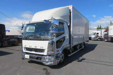 三菱　中型ゲート付ウイング　パブコ　エアサス　ワイド　220ps　6速　融雪仕様