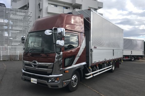 即戦力、車検付！中型ウイング　リアエアサス　6速　ハイルーフ　融雪仕様　跳ね上ゲート
